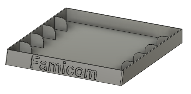 famicom juego estante soporte 5 mesa retro azar almacenamiento nintendo retrojuegos 3d print model - Mito3D
