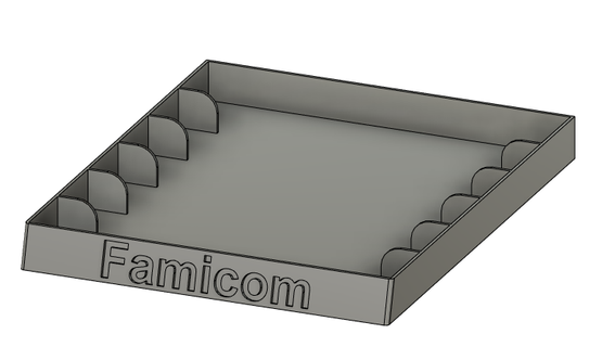 famicom juego estante soporte 6 mesa retro azar almacenamiento nintendo retrojuegos 3d print model - Mito3D