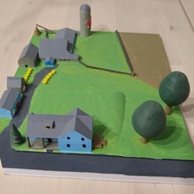 fazenda da família arquitetura edifícios de estruturas feno farm celeiro 3d print model - Mito3D