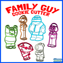 family guy - kurabiye kalıbı griffin ev biscuit tv oyuncak aile adamı çizgi film pişirme kesme keskin mutfak kek çikolata fondan hamur işi çerez kesici cookiecutters 3d print model - Mito3D