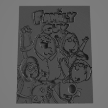 family guy - paint wall art poster 3d print model - Mito3D