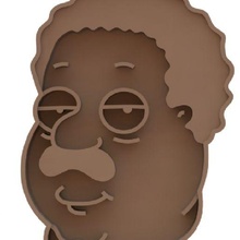 family guy cleveland brown cookie cutter 3d print model - Mito3D