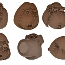 family guy cookie cutters pack 3d print model - Mito3D