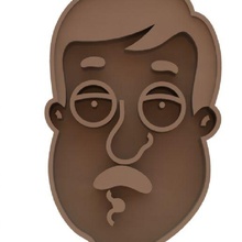 family guy tom tucker cookie cutter 3d print model - Mito3D