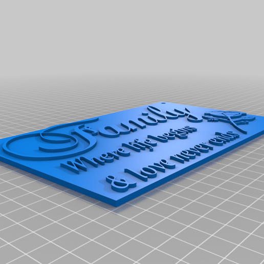 family plaque art cool sign signs logos 3D print model - Mito3D