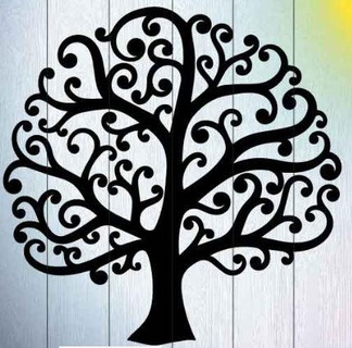 family tree wall art decoration 3d print model - Mito3D