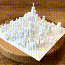 tanınmış yerler York Kent Manhattan imparatorluk bina zamanlar Meydan 3d print model - Mito3D