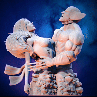 ventilador Arte glotón vaquero fénix sacrificio busto versión logan x men X Men jean grey cómic maravilla 3d print model - Mito3D