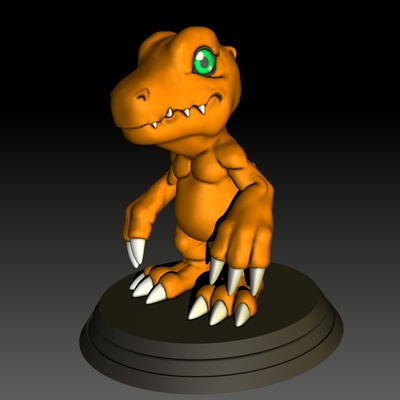 hayran sanat agumon digimon pokemon yugioh gabumon gatomon patamon canavar dijital 3d print model - Mito3D