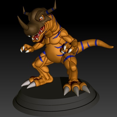 hayran sanat greymon digimon pokemon yugioh gabumon agumon gatomon patamon canavar dijital 3d print model - Mito3D