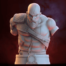 ventilador Arte kratos Dios guerra busto god of war ragnarok guerrero vikingo video game juego gladiador odin Thor 3d print model - Mito3D
