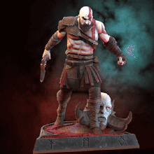 Ventilator Kunst Kratos Krieg god of Ragnarok Krieger Wikinger video game Spiel Gladiator odin thor 3d print model - Mito3D