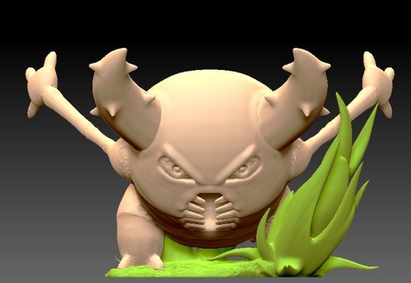 ventilador Arte realista empujar Lun miniatura pinsir cargando juego pokemon bug monster monstruo 3d print model - Mito3D
