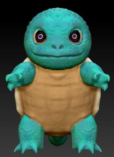 hayran Sanat gerçekçi pok pazartesi minyatür sincap ayakta water turtle canavar 3d print model - Mito3D