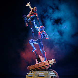 fan arte spiderverse uomo Ragno miglia morales 2099 statua spider man ragno migliaia morale miles miguel ohara 3d print model - Mito3D