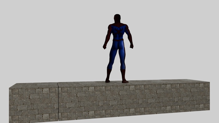 fan art super hero pose stand 1 spiderman superhero marvel 3d print model - Mito3D