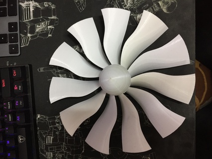 Ventilator blade test Klinge 3d print model - Mito3D