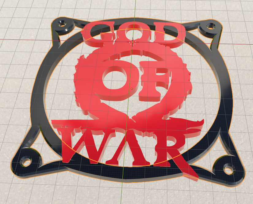 hayran örtmek kılıf Tanrı savaş bilgisayar pc 3D print model - Mito3D