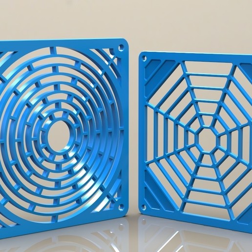 griglia di ventilazione 1 & 2 strumento il dispositivo raffreddamento del radiatore fan pc grill strumenti 3D print model - Mito3D