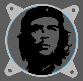 ventilateur gril grille che Guevara couverture gaine glacière couvercle commandant communisme Argentine pc joueur 120 3d print model - Mito3D