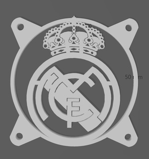 ventilador parrilla reja club real Madrid cuadrícula fútbol cubierta carcasa funda protector enfriador tapa pc jugador 3d print model - Mito3D