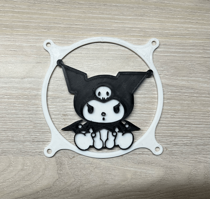 fan grill rejilla pc kuromi hellokitty sanrio computadora soporte decoraci n impresion3d fangrill 3d print model - Mito3D