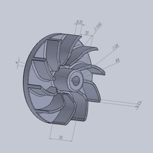ventoinha da turbina gadget 3d print model - Mito3D