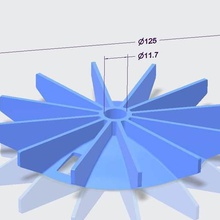 la roue du ventilateur grundfos jp5 maison l fterrad 3d print model - Mito3D