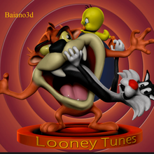 fanart - taz mania looney tunes art 3d tasmania loonettunes impressao3d zbrush 3d print model - Mito3D