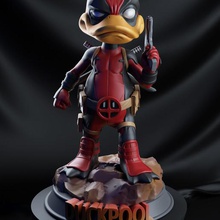 fanart duckpool art personagem modelagem colecionavel zbrush xm studios pato 3d print model - Mito3D