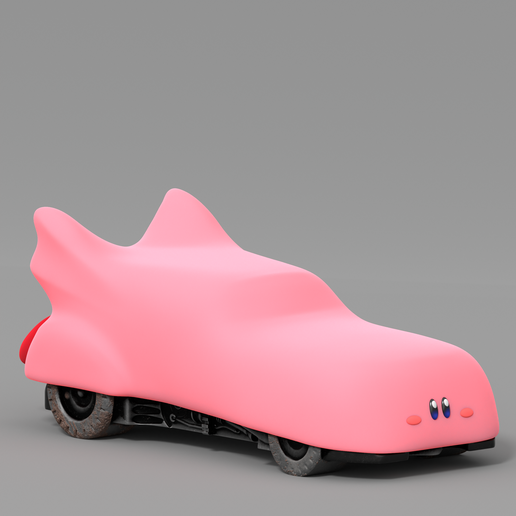 fan art Kirby batmobile 3D print model - Mito3D