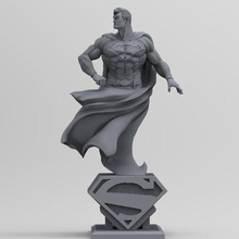fanart Superman art buste 3d impression objets collection stl super héros Justice ligue classique 3d print model - Mito3D