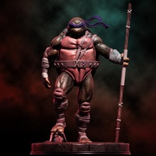 fanart tmnt Donatello muzaffer heykel Sanat kaplumbağa ninja ergen mutant insan Donnie okumak Ralph Miky karikatür komik kitap kahraman süper bilimkurgu 3d print model - Mito3D