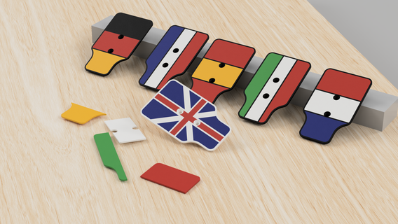 Fanatec csl pedal plates nationality bayraklar tasarım 3d print model - Mito3D