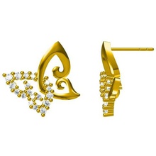 fancy butterfly design earring cad model jewelry 3d fashion 3d print model - Mito3D