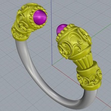 de fantaisie robe l'anneau bijoux fillagre bague 3d print model - Mito3D