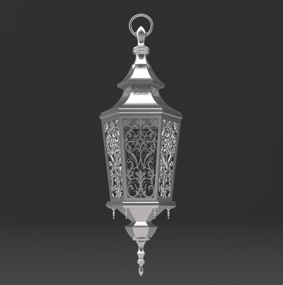 fancy lantern art scrollwork fantasy light candle lamp 3d print model - Mito3D