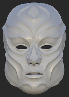 fancy mask human alien face cosplay unique movie 3d print model - Mito3D