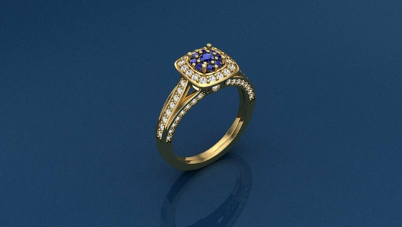 schick Ring Stein Ringe Schmuck Design Beste Diamant Engagement Hochzeit Gold großartig druckbar wertvoll Mode Saphir leuchtenden Juwel 3d print model - Mito3D