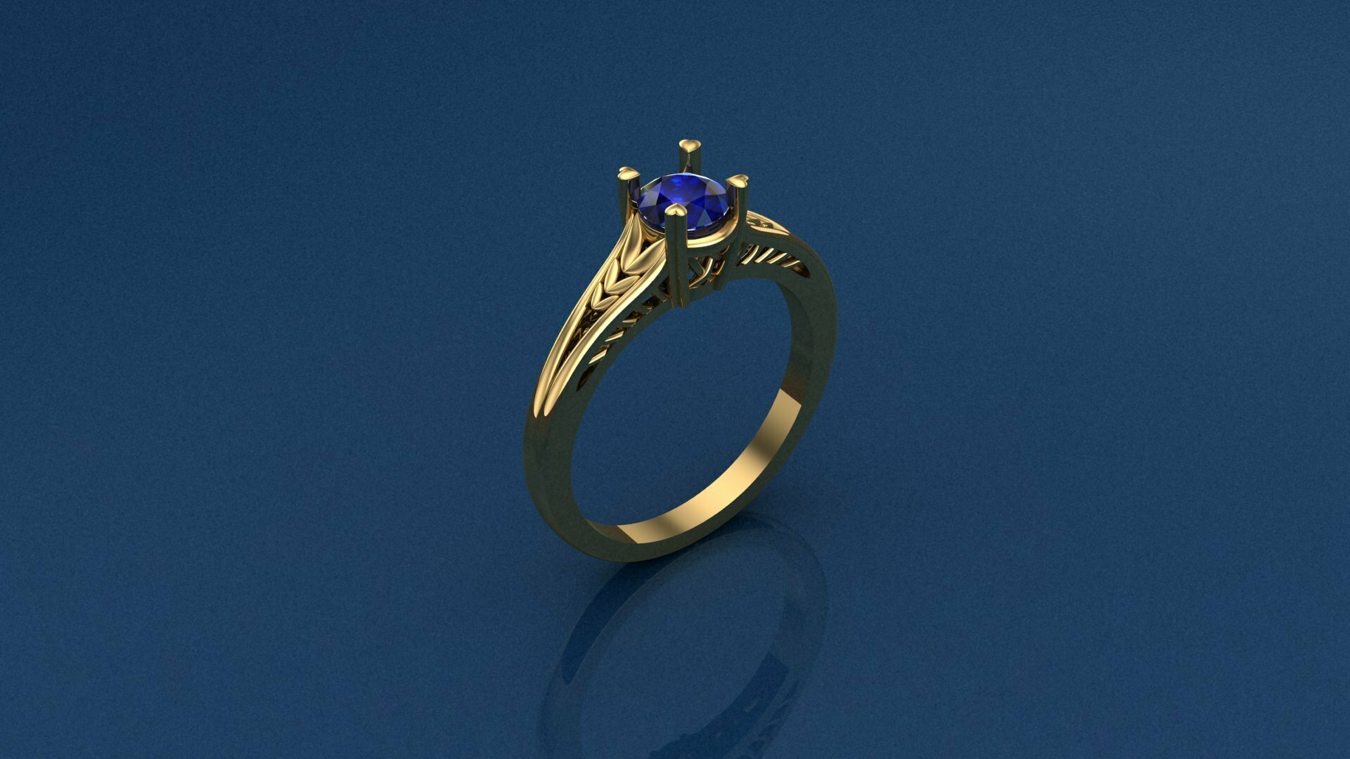 fancy single stone ring type rings man jewelry design best diamond engagement wedding gold good great printable precious fashion sapphire shining gem 3D print model - Mito3D