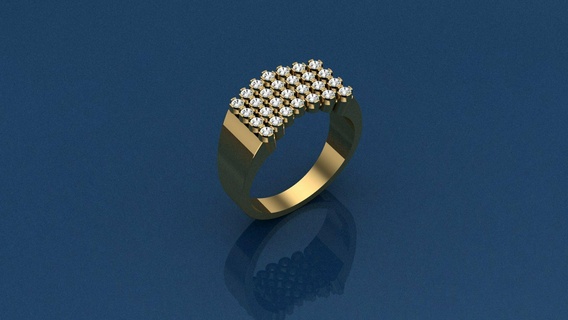 fantaisie calcul bague homme anneaux bijoux conception meilleur diamant engagement mariage or génial imprimable précieux mode saphir brillant gemme 3d print model - Mito3D