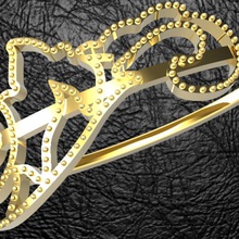 fantasia con due dita l'anello gioielli foglia natura elegante 3d print model - Mito3D