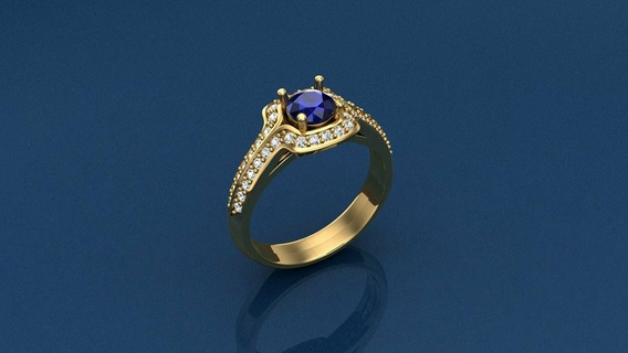 fantaisie type bague 025 anneaux homme bijoux conception meilleur diamant engagement mariage or génial imprimable précieux mode saphir brillant gemme 3d print model - Mito3D