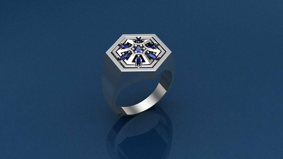 fantaisie type bague homme anneaux bijoux conception meilleur diamant engagement mariage or génial imprimable précieux mode saphir brillant gemme 3d print model - Mito3D