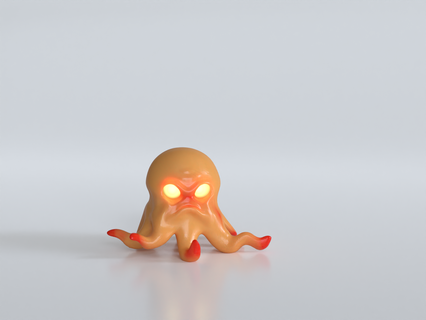 poulpe fantaisie octo calamar l'eau animaux animal squiddy Bob l'éponge 3d print model - Mito3D