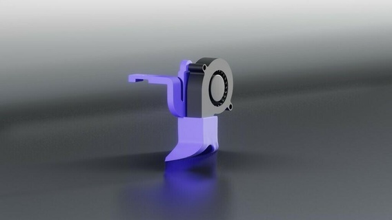 fanducto 50mm radial prusa i3 r2 iec funducto ventilador conducto 3d impresión 3d print model - Mito3D