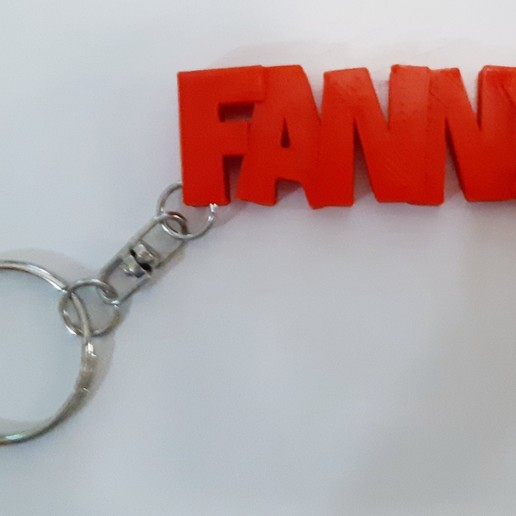 fanny anel de chave a casa chaves personalizado primeiro nome 3D print model - Mito3D