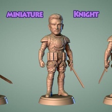 fantacy knight miniature 1 -mini troop toy fanart art samurai templar batman marvel spiderman naruto zelda dragon 3d print model - Mito3D