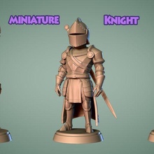 fantacy knight miniature 2 -mini troop ironman medievil armor metal sword samurai templar naruto dragon zelda 3d print model - Mito3D