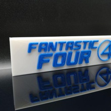 fantastic four logo various marvel 3d print model - Mito3D
